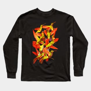 Hummingbird Dance in Sharpie (FireBird Edition) Long Sleeve T-Shirt